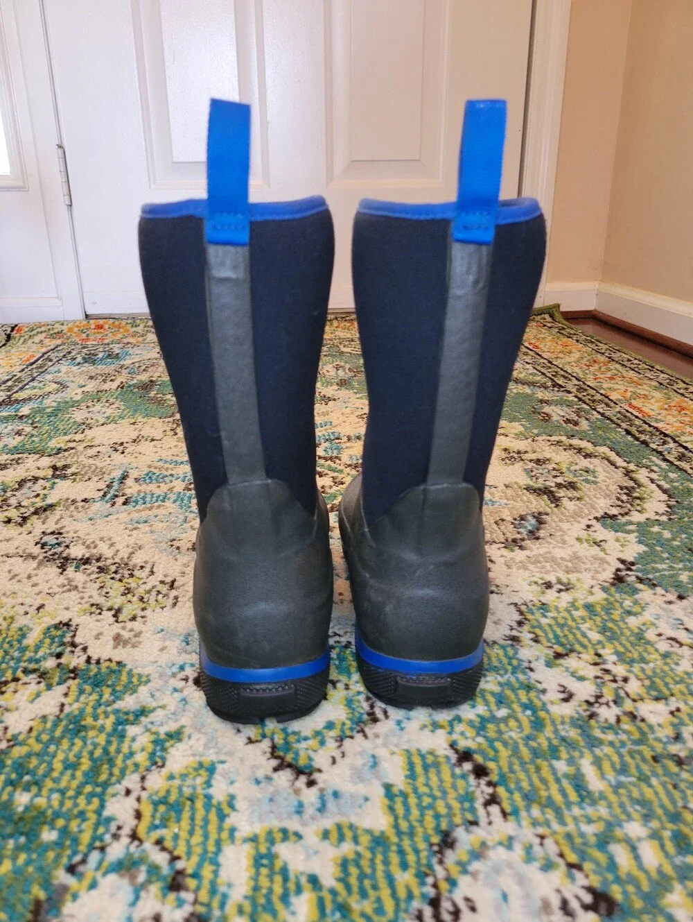 Muck Boot Element Blue Calf High Outdoor Boots, Size Kids 4